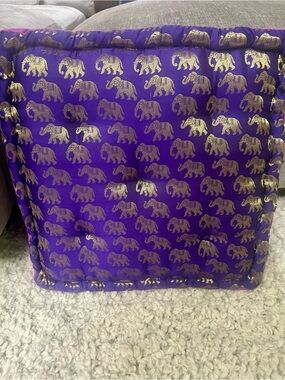 Hand Crafted Silk Purple and Gold Dog Bed